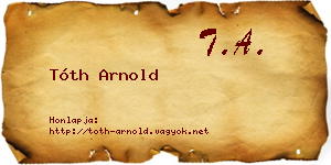 Tóth Arnold névjegykártya