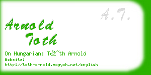 arnold toth business card